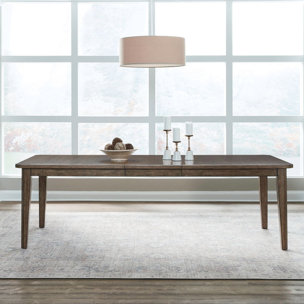 Carolina Park - Rectangular Leg Table - Amber Brown