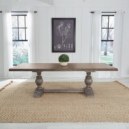 River Place - Trestle Table - Riverstone Gray & Tobacco