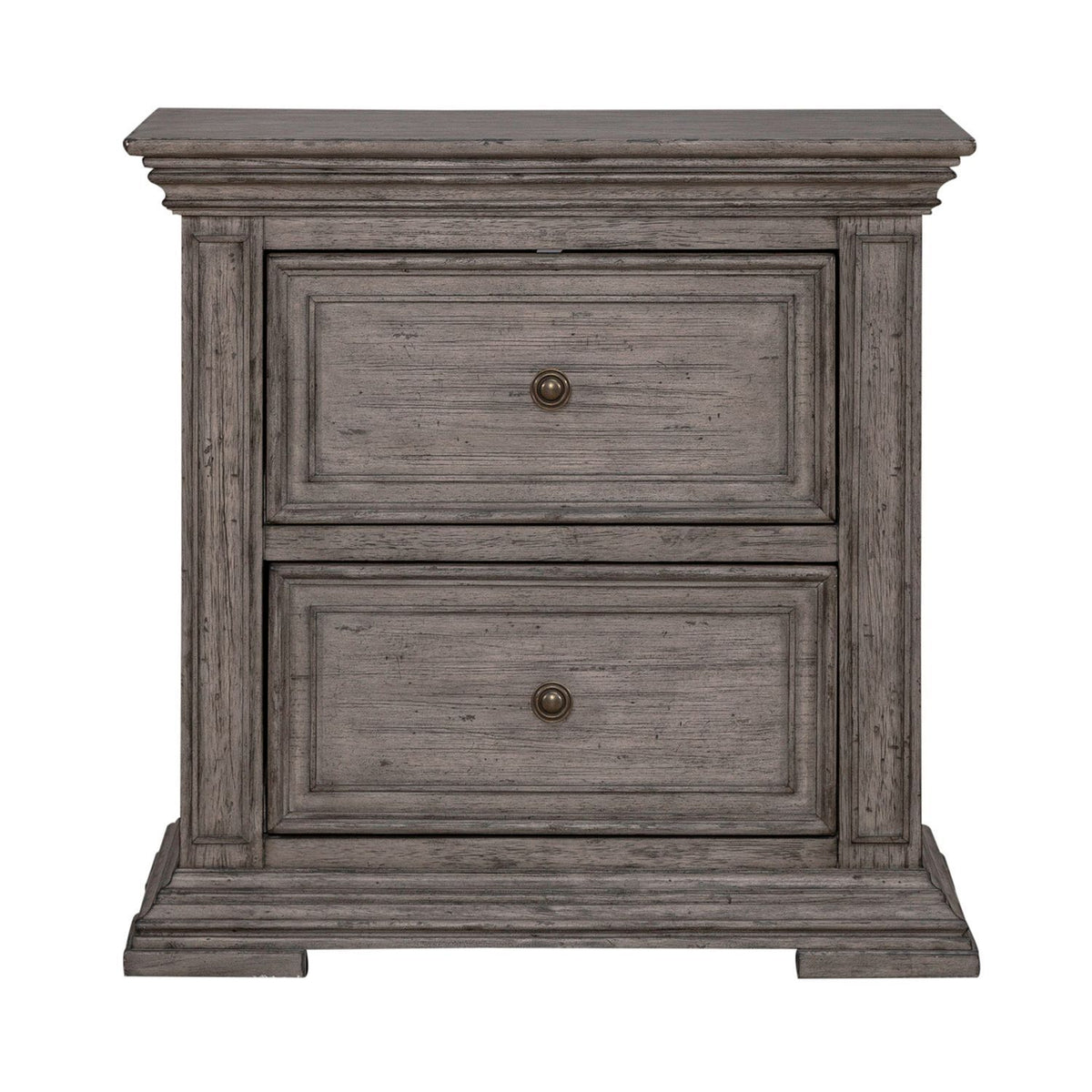 Big Valley - 2 Drawer Night Stand w/ Charging Station