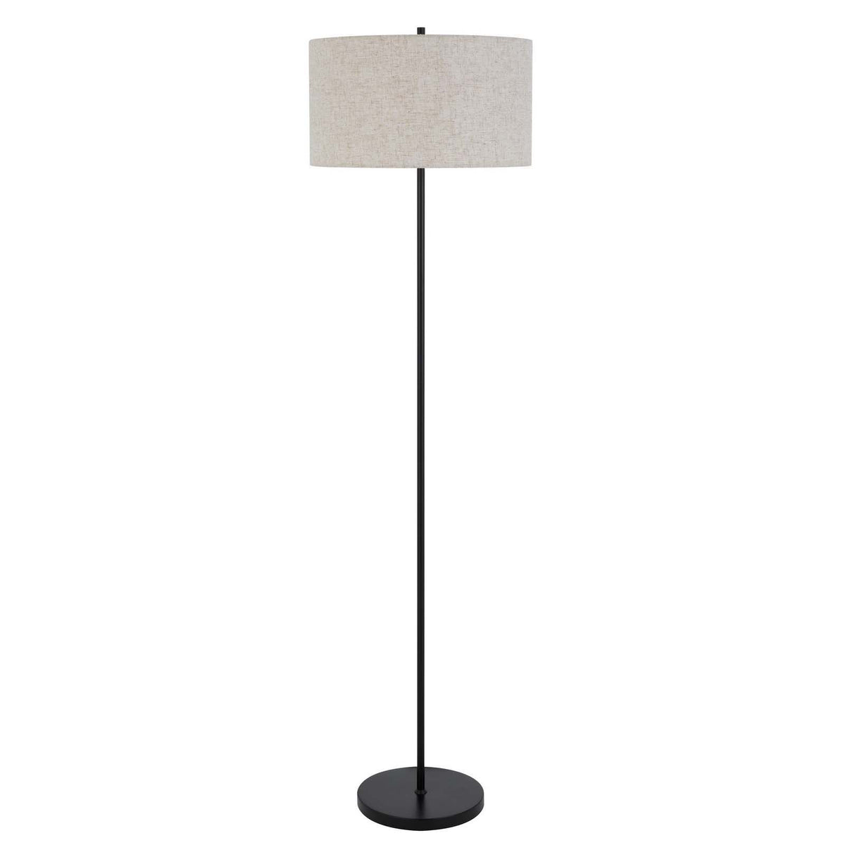 Cromwell - 58.75" Height Metal Floor Lamp - Black / Light Gray