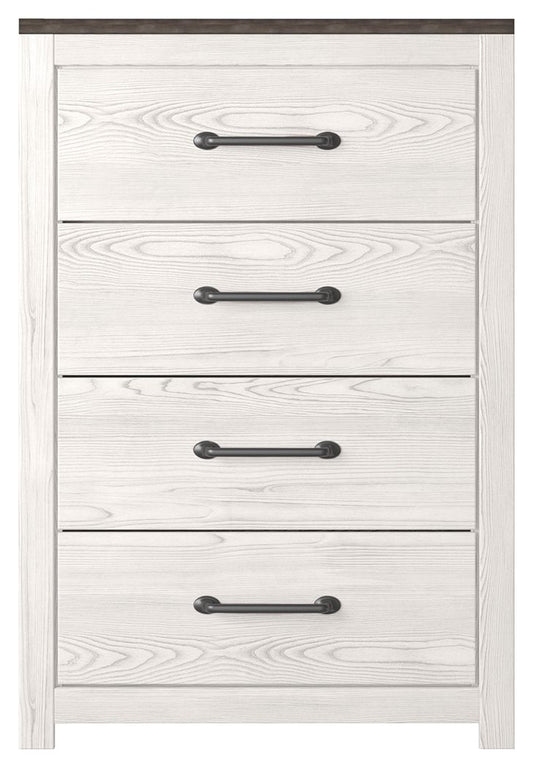 Gerridan - Four Drawer Chest - White / Gray