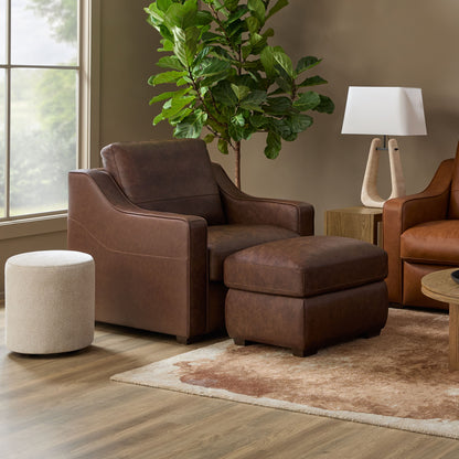 Hudson - Ottoman For Living Room - Brown