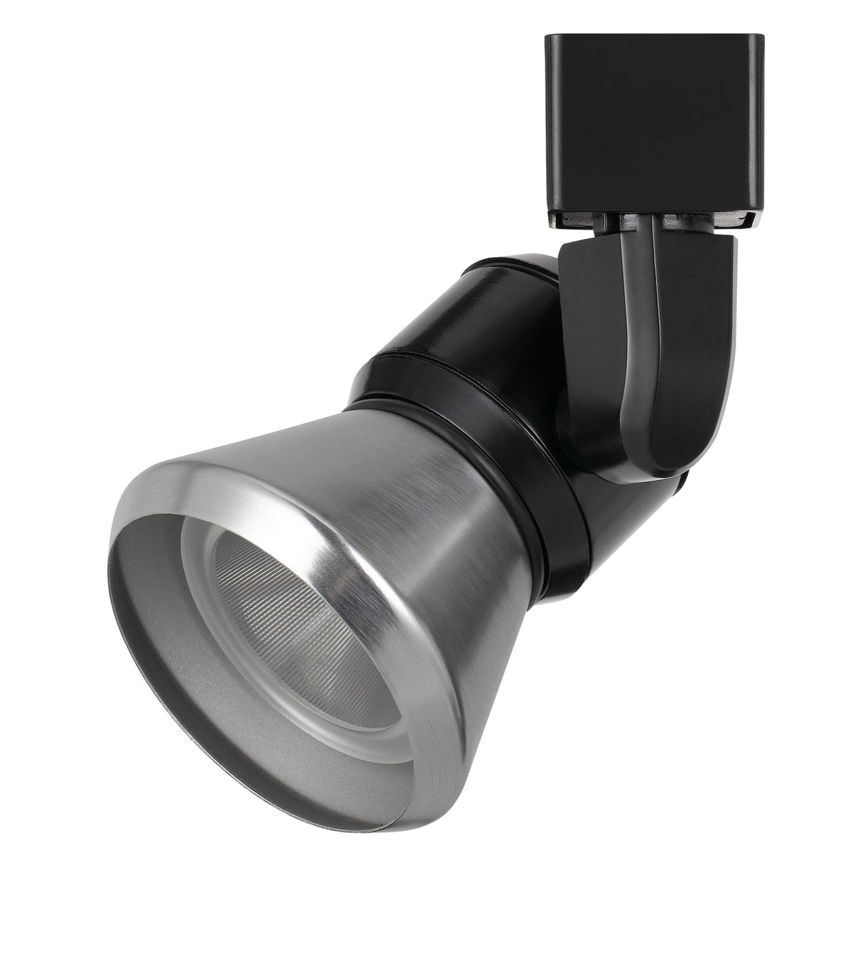 6.25" Height Metal Track Head - Black & Brushed Steel
