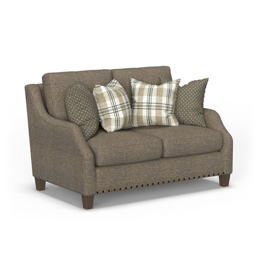 Gianna - Fabric Loveseat With Nailhead Trim