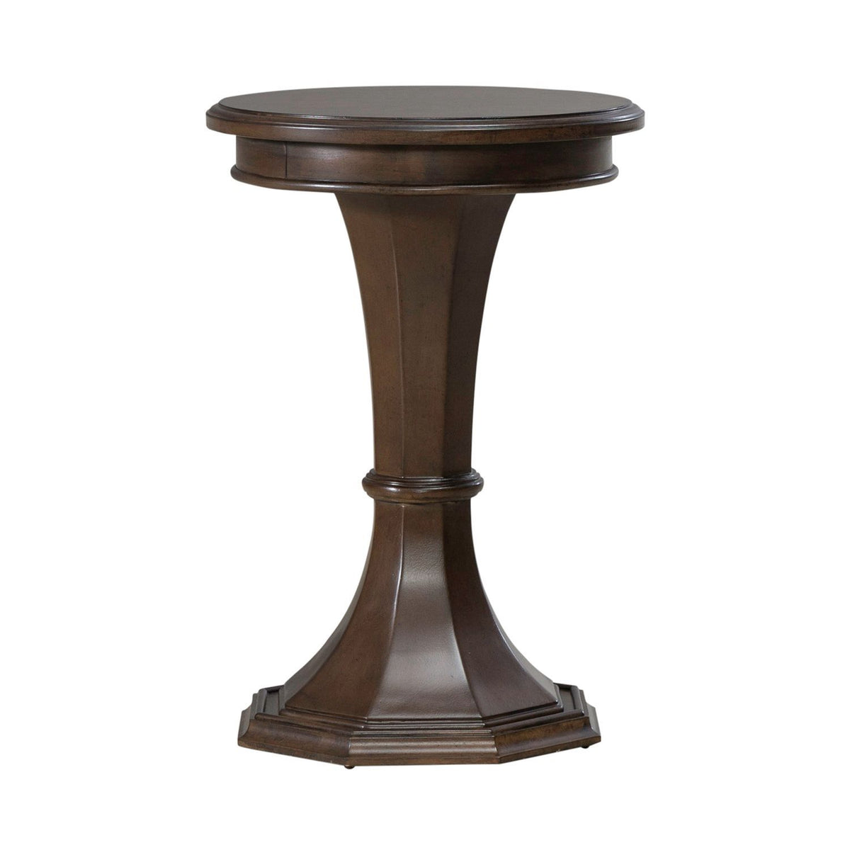Arden Road - Round Chairside Table - Satin Cherry