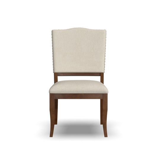 Bellevue - Upholstered Dining Chairs (Set of 2) - Light Gray / Whiskey Brown