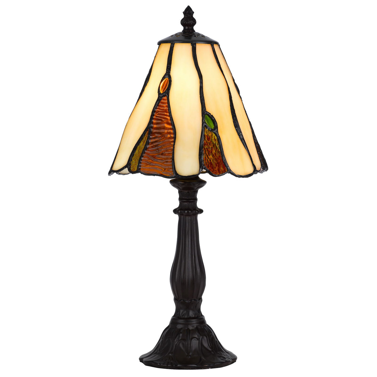 3116 Tiffany - 14" Height Metal / Resin Accent Lamp - Dark Bronze