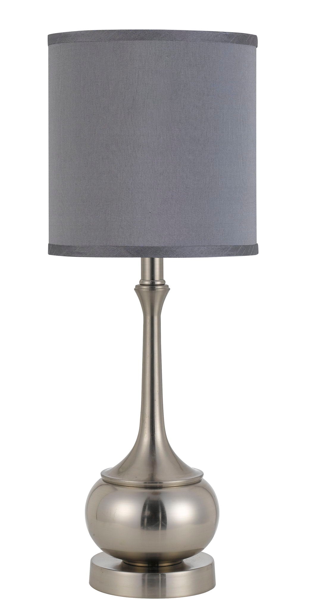 Tapron - 24.5" Height Metal Accent Lamp - Brushed Steel