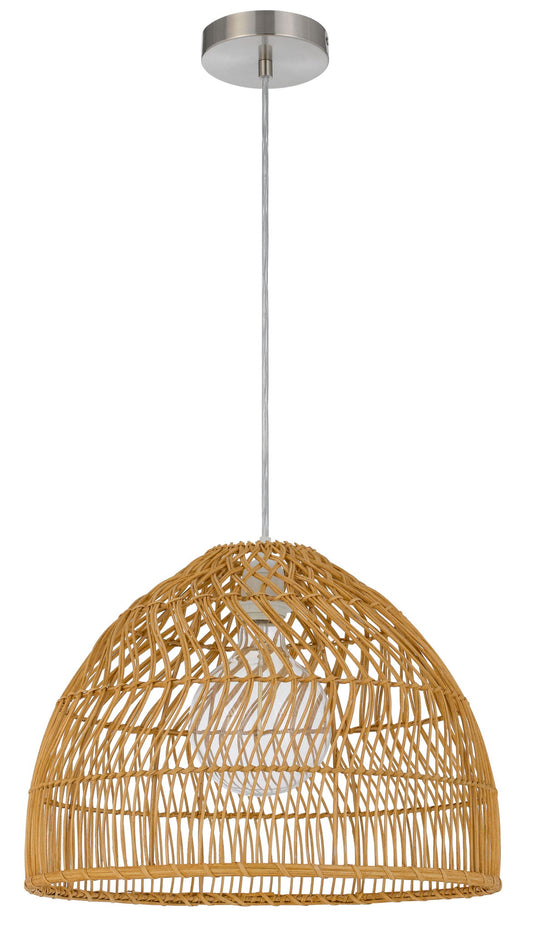 Hialoa - Rattan Pendant On Cord With Canopy