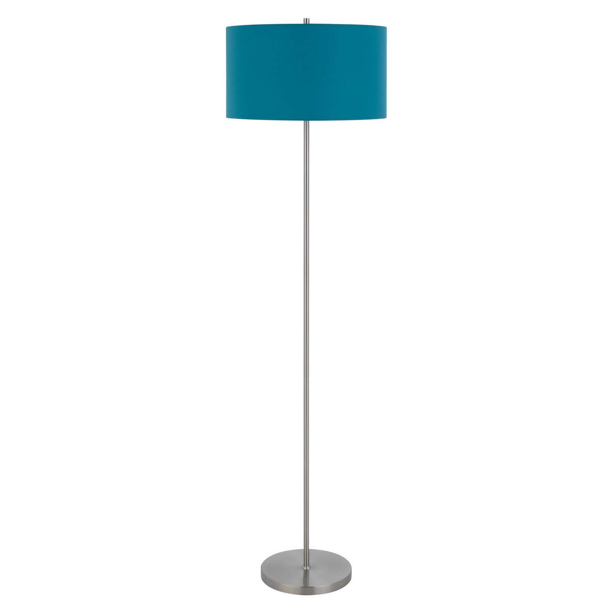 Cromwell - 58.75" Height Metal Floor Lamp - Aqua Blue / Brushed Steel