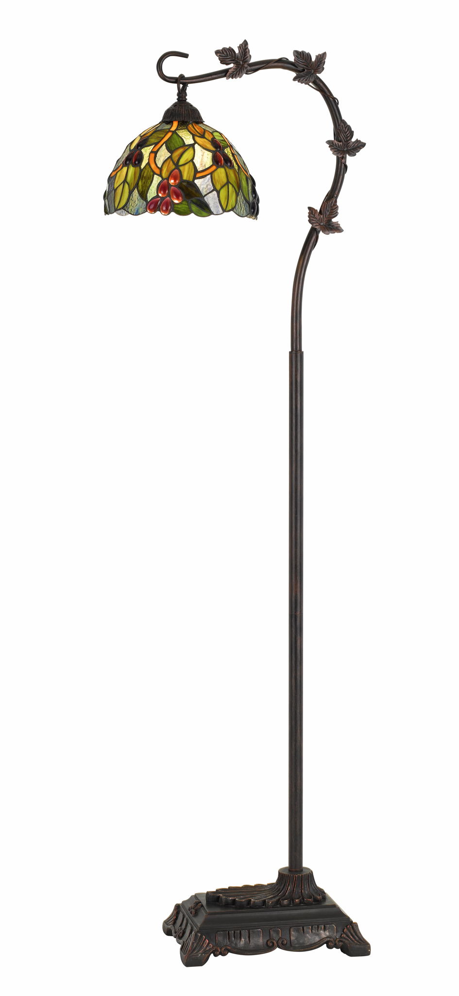 Cotulla - 61" Height Metal Tiffany Floor Lamp - Bronze