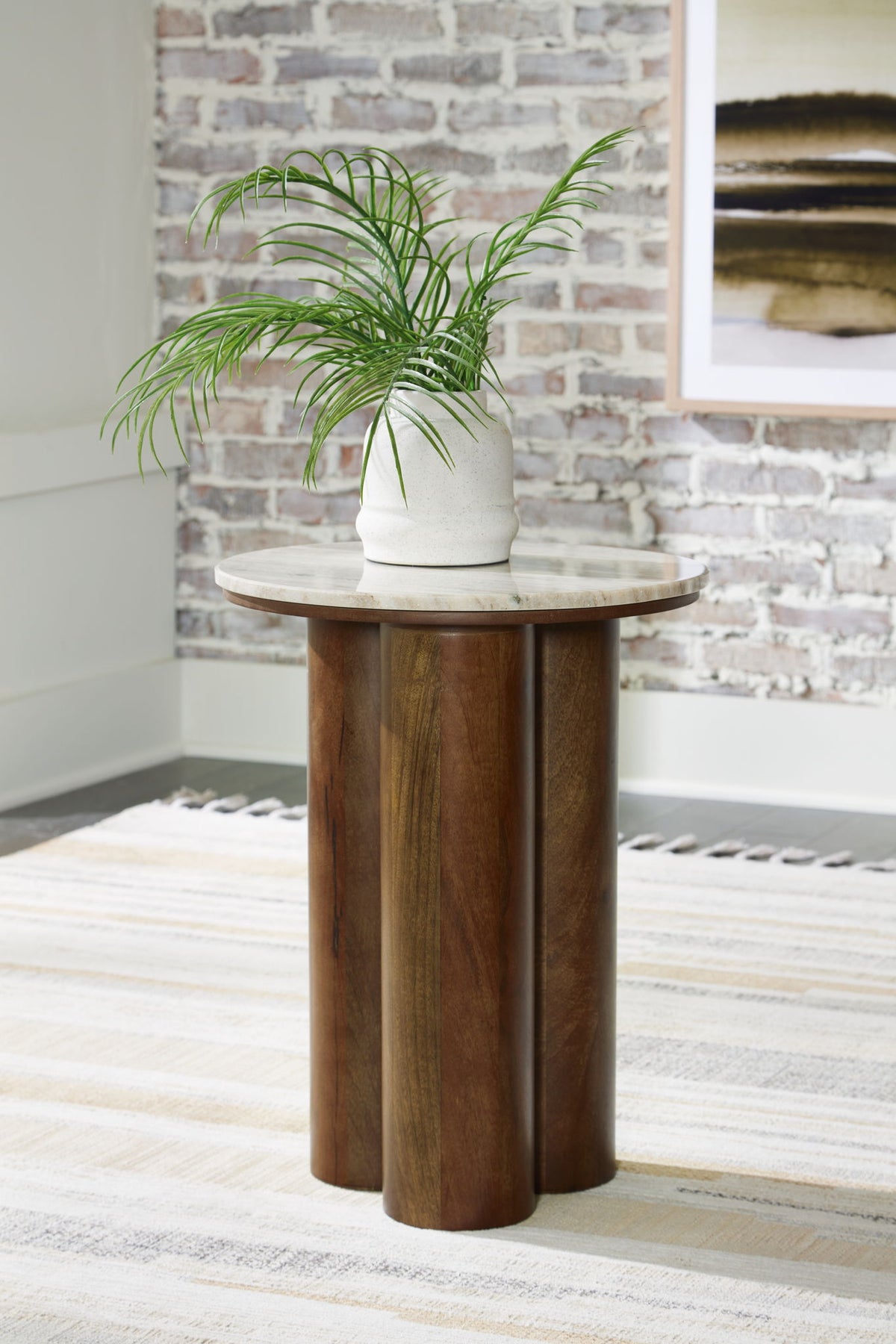 Henfield - Accent Table - Beige / Brown
