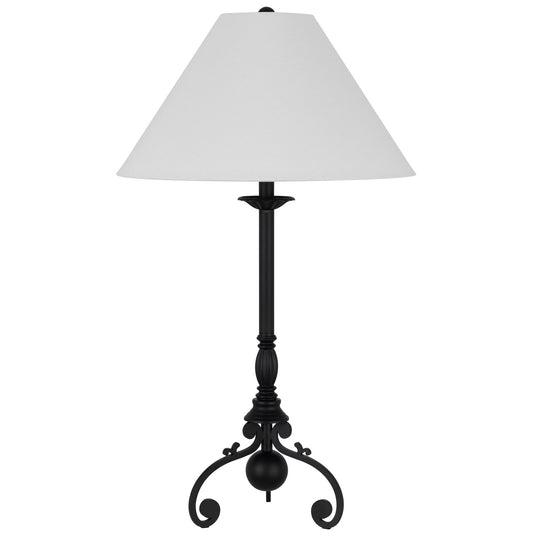 Ironcrest - 33" Height Iron Table Lamp - Iron Black / White
