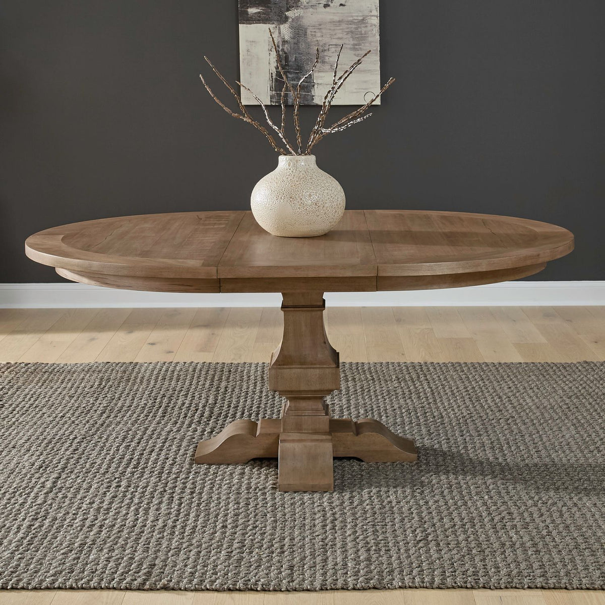 Haven Hills - Pedestal Table - Camel Beige