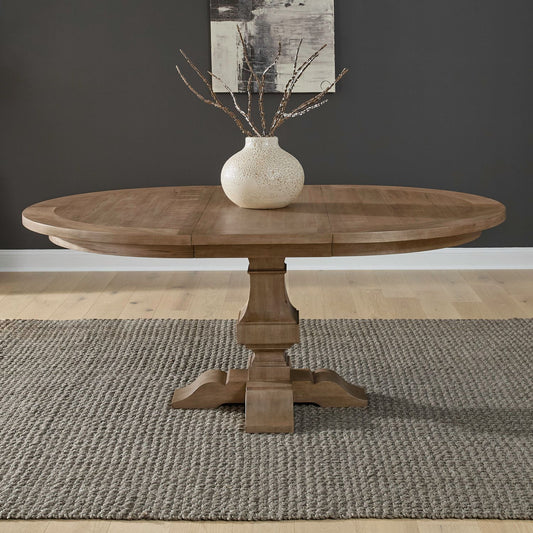 Haven Hills - Pedestal Table - Camel Beige