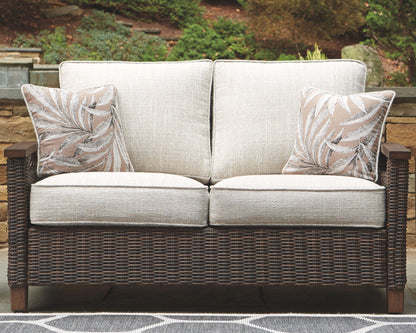 Paradise Trail - Loveseat w/Cushion - Medium Brown