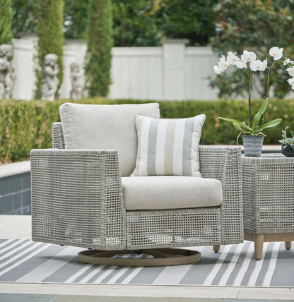 Seton Creek - Swivel Lounge With Cushion - Gray