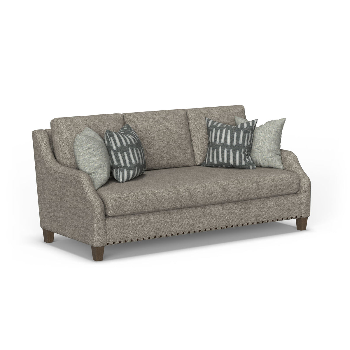 Gianna - Fabric Bench Sofa With Nailhead Trim