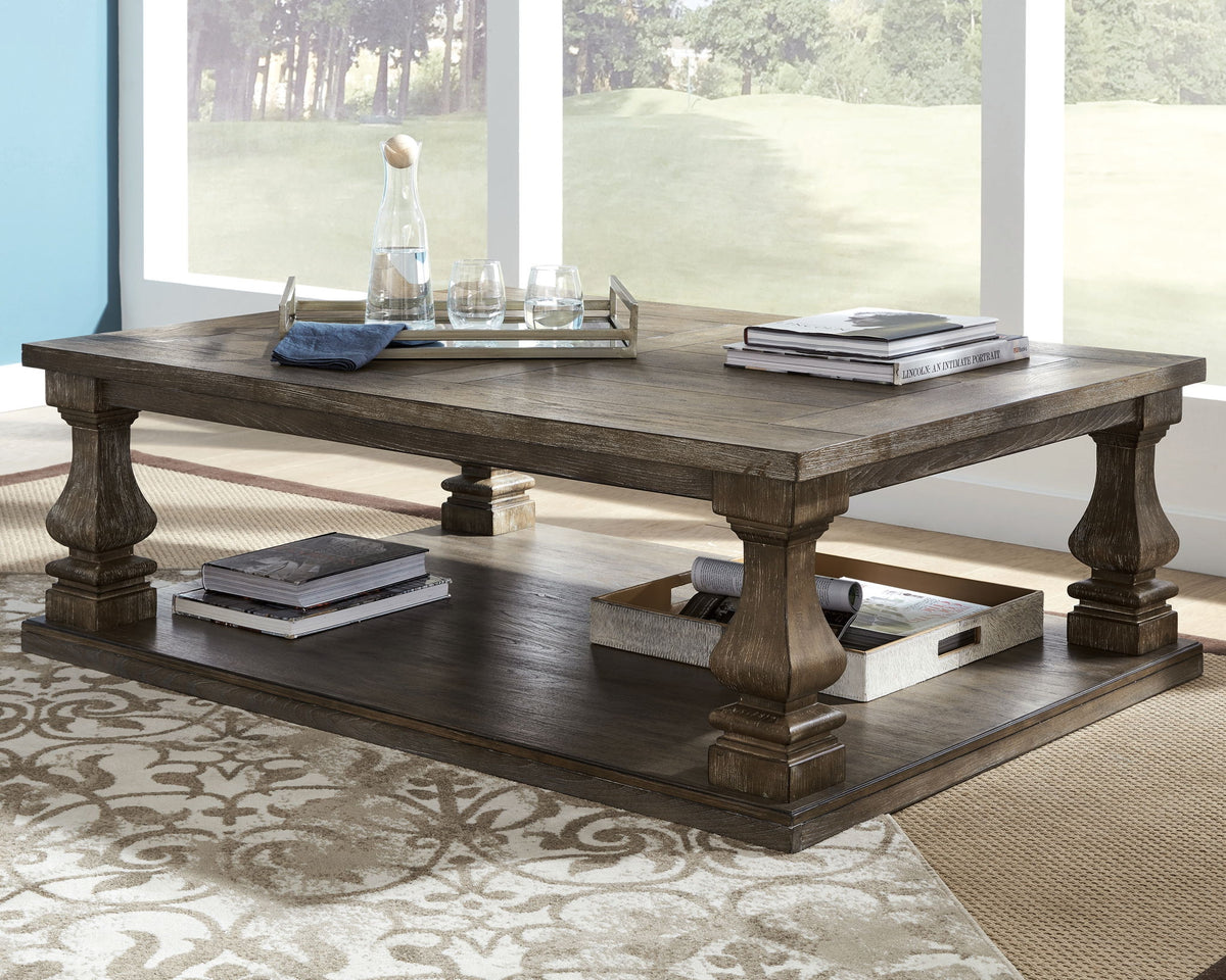 Johnelle - Rectangular Cocktail Table - Gray
