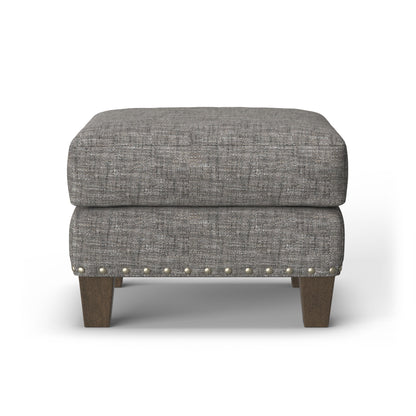 Gianna - Fabric Ottoman With Nailhead Trim