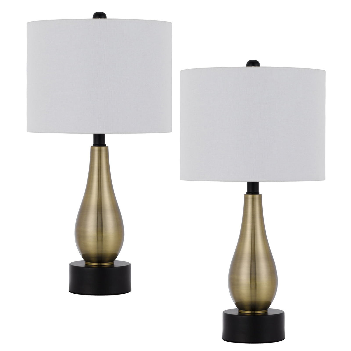 Ashland - 23" Height Metal Table Lamp (Set of 2) - Black / Antique Brass