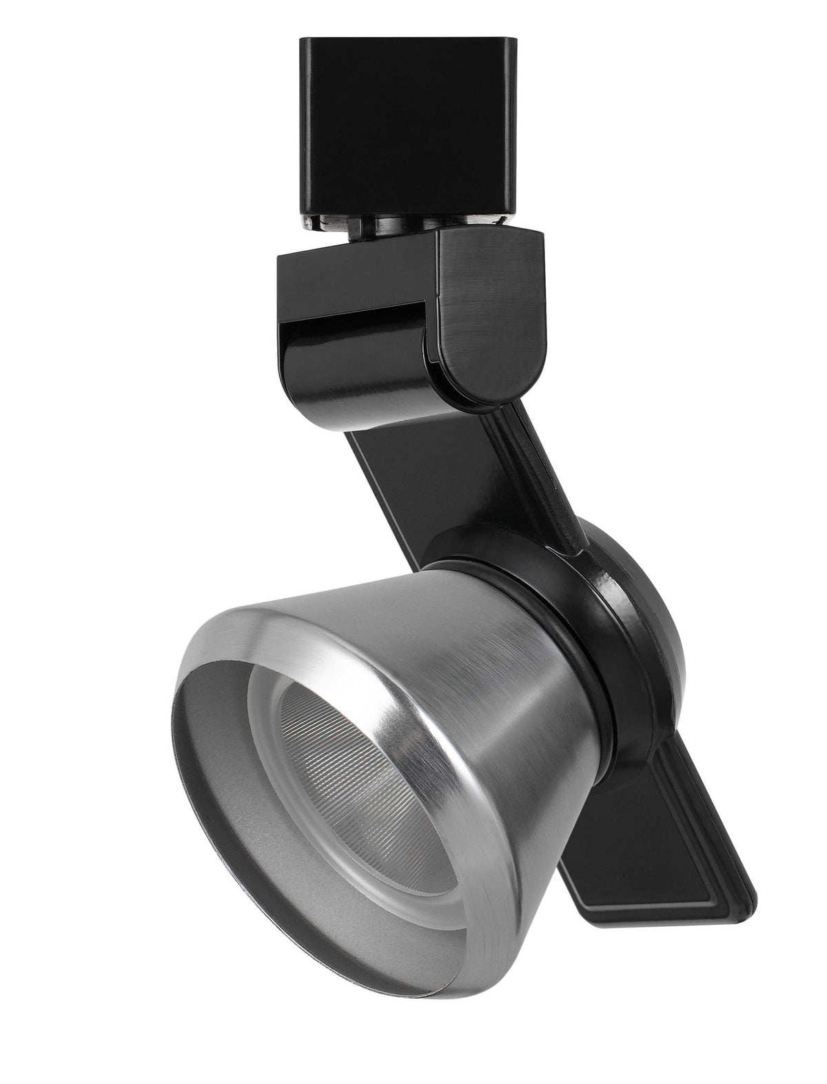 6" Height Metal Track Head - Black & Brushed Steel