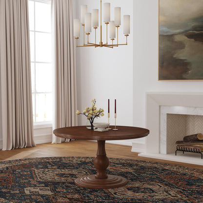 Bellevue - Round Dining Table - Whiskey Brown