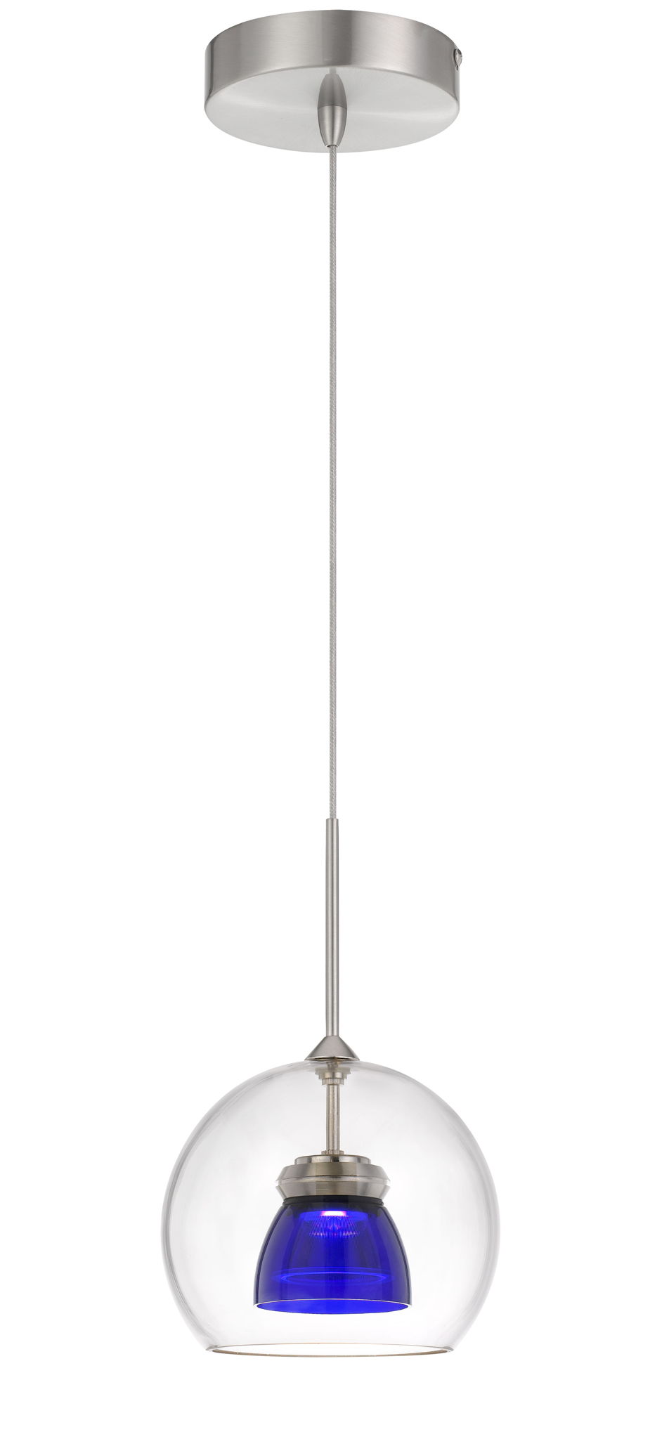 11.5" Height Pendant - Clear Blue