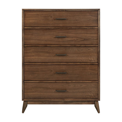 Century Modern - 5 Drawer Chest - Walnut
