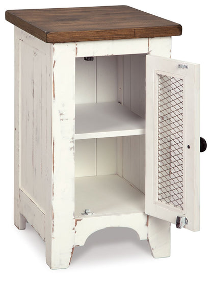 Wystfield - Chair Side End Table - White / Brown