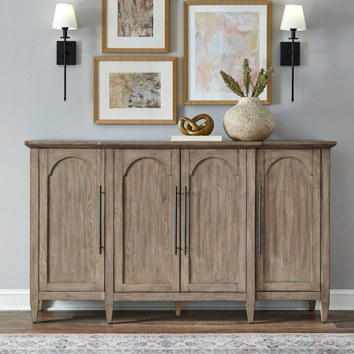 Pavilion - 4 Door Accent Cabinet - Natural