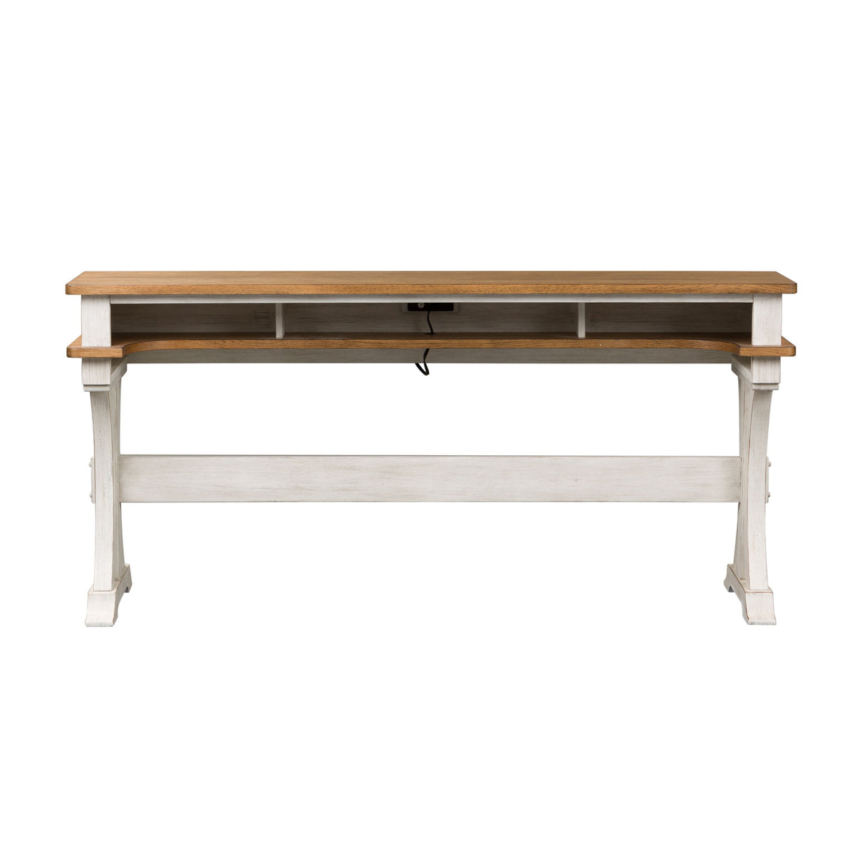 Farmhouse Reimagined - 4 Piece Dining Room Set - Antique White / Chestnut Tops