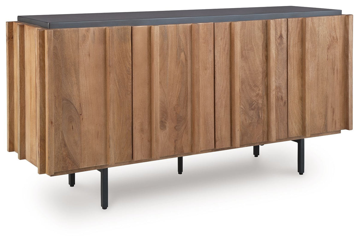 Quintavious - Accent Cabinet - Brown / Charcoal