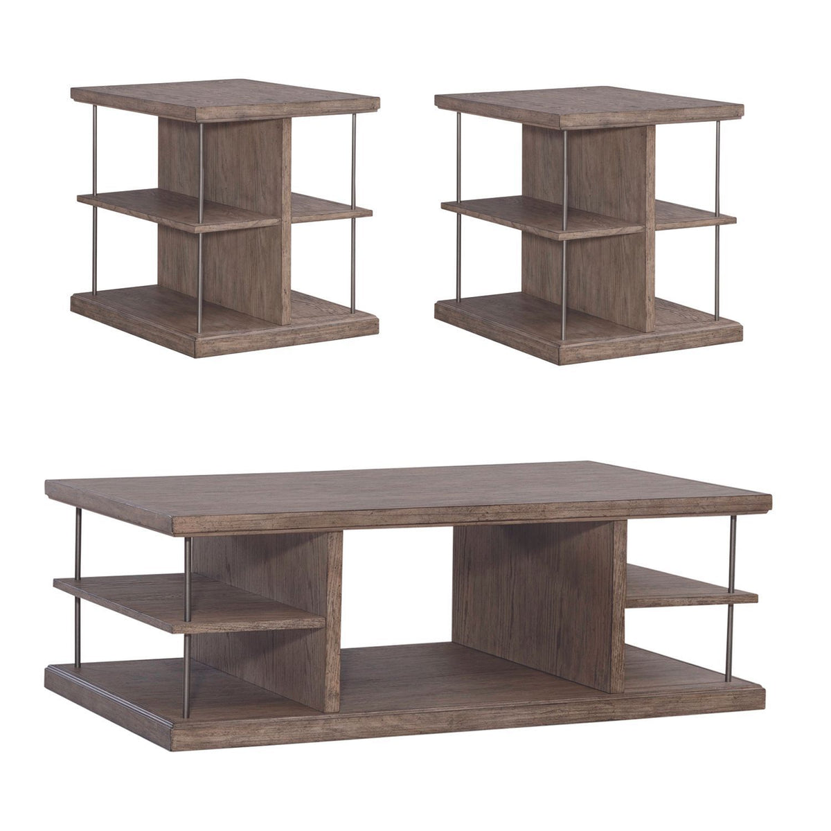 City Scape - 3 Piece Table Set - Burnished Beige