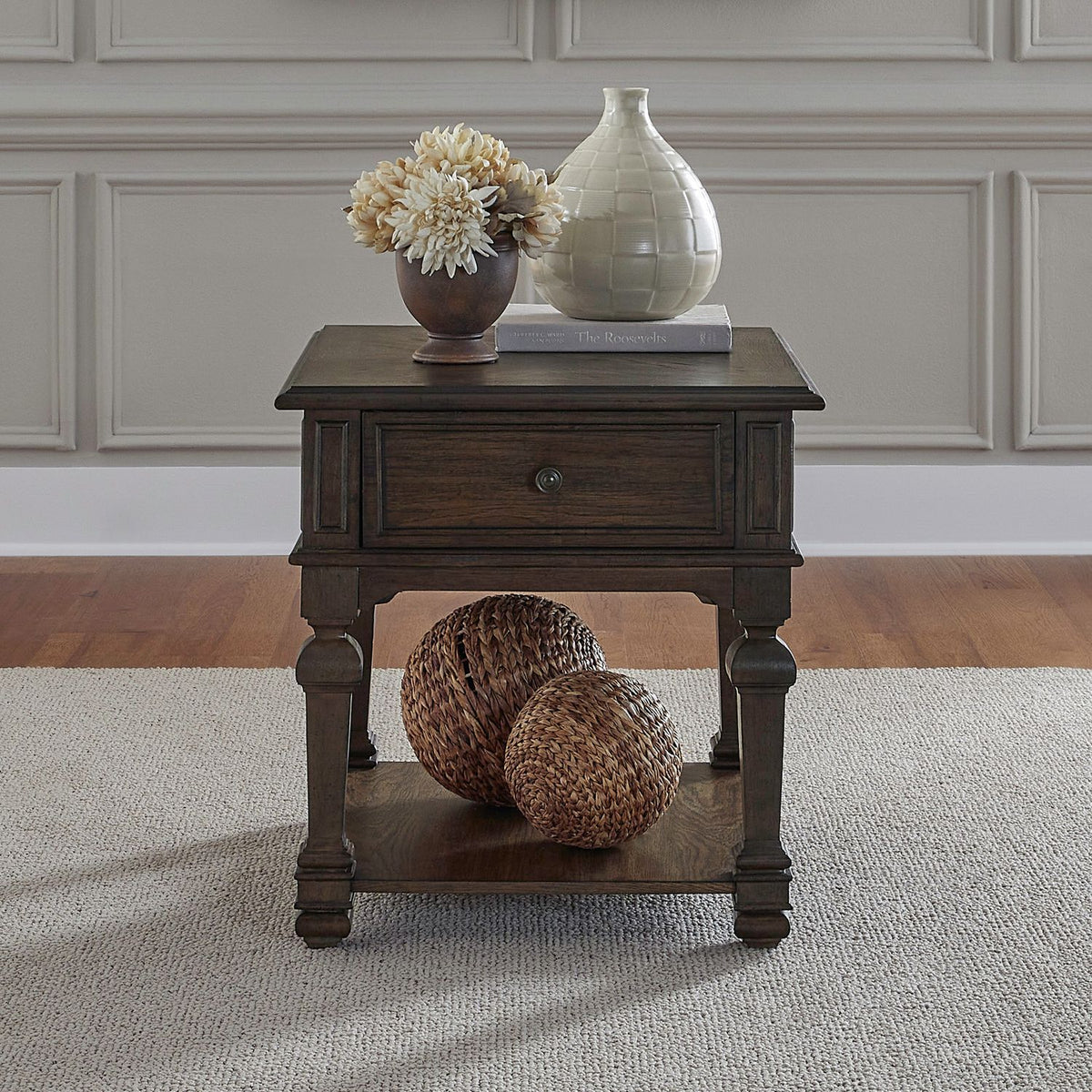 Provence Park - Drawer End Table - Chateau Brown