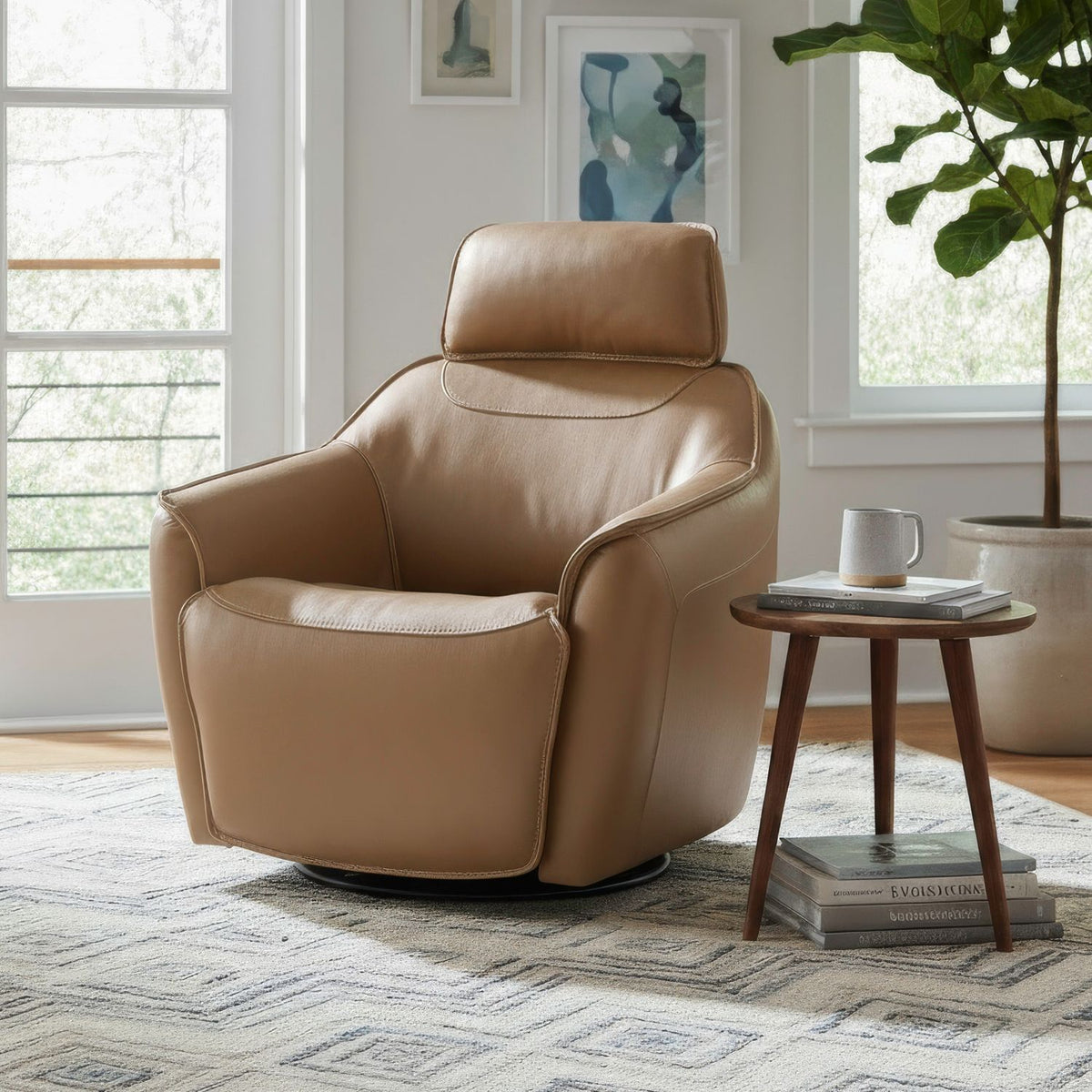 Darby - Swivel Accent Chair With Power Foot & Tilt