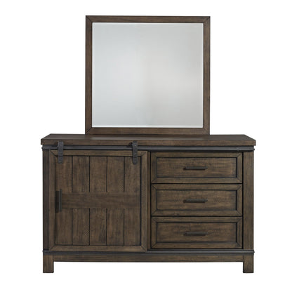 Thornwood Hills - 3 Drawers Dresser & Mirror - Rock Beaten Brown