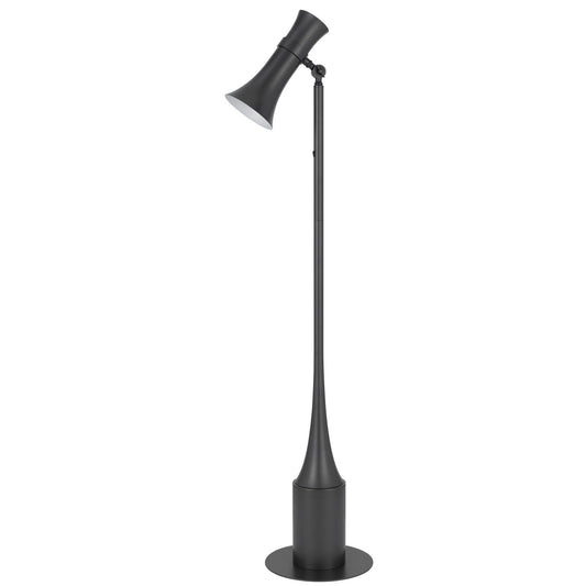 Trumpette - 55.5" Height Metal Floor Lamp - Charcoal Gray