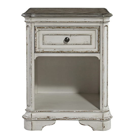 Magnolia Manor - 1 Drawer Nightstand - Antique White