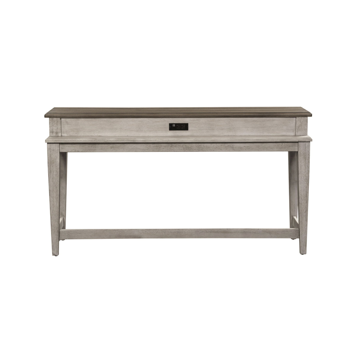 Heartland - Console Bar Table - Antique White / Tobacco Tops