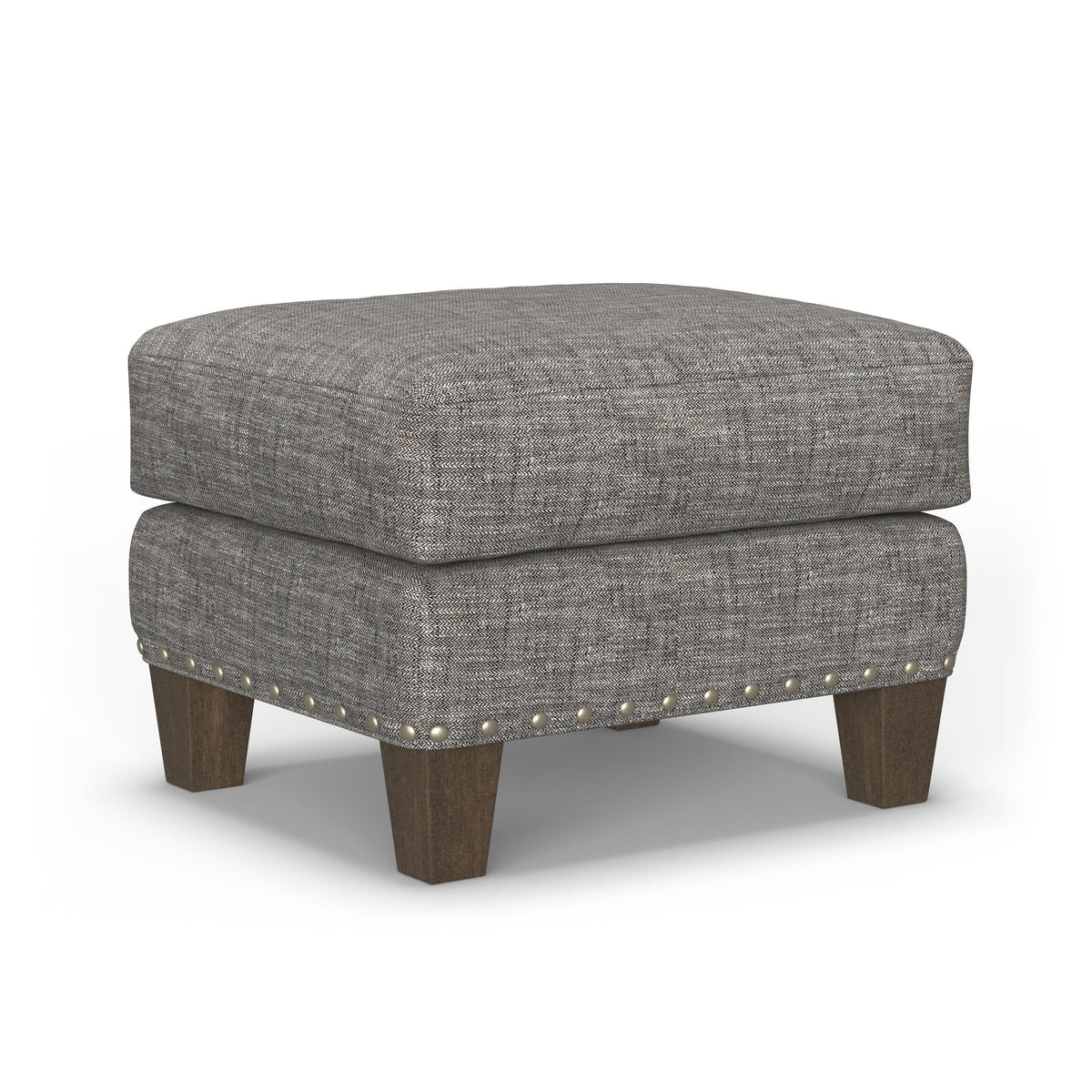 Gianna - Fabric Ottoman With Nailhead Trim