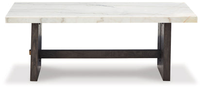 Burkhaus - Rectangular Cocktail Table - White / Dark Brown