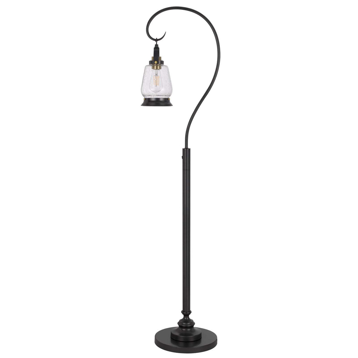Terri - 63.5 Metal Floor Lamp With Glass Shade - Dark Bronze