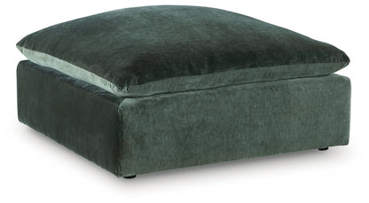 Carriage View - Oversized Accent Ottoman - Jade