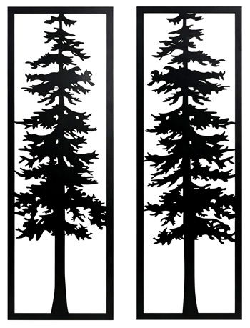 Bondwell - Indoor/Outdoor Wall Decor Set (Set of 2) - Black