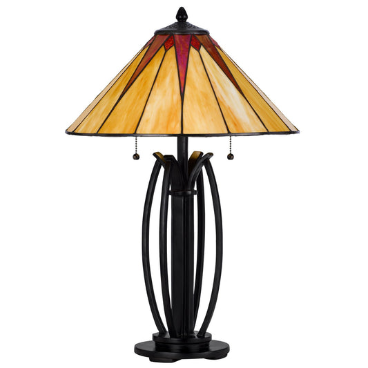 3105 Tiffany - 25" Height Metal / Resin Table Lamp - Dark Bronze