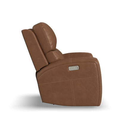 Linden - Power Swivel Gliding Recliner With Power Headrest, Lumbar, Heat & Massage