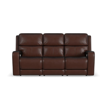 Oasis - Power Reclining Sofa With Power Headrests, Lumbar, Heat & Massage
