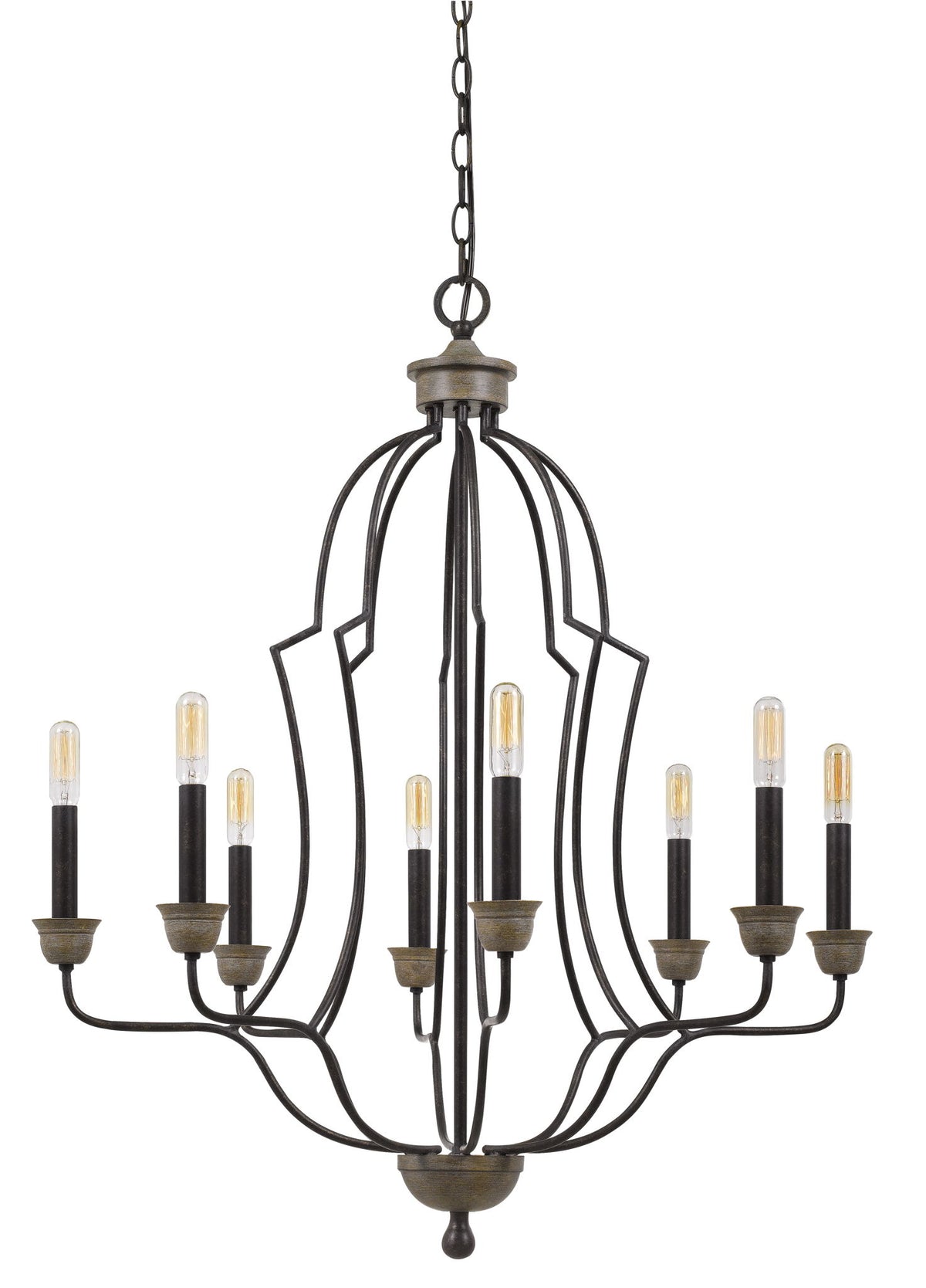 Lebrija - 33.75" Height Metal Chandelier - Textured Bronze