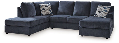 Albar Place - 2-Piece Sectional With Raf Sofa Chaise - Cobalt